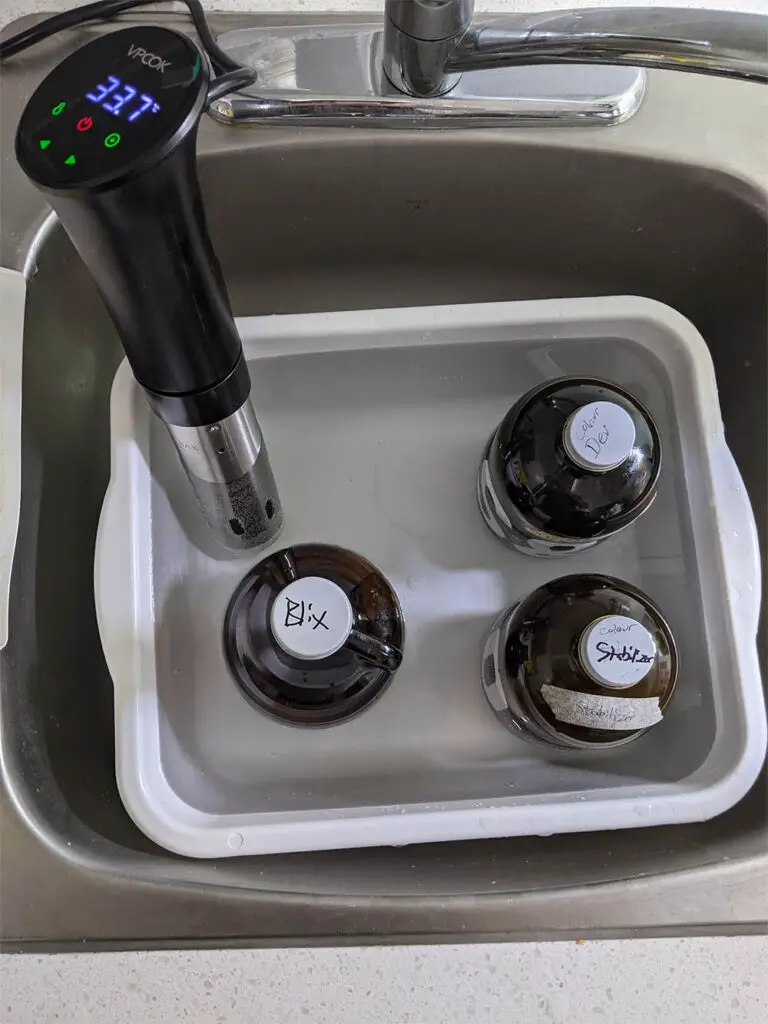 A Sous Vide used to keep colour developer the right temperature in a water bath