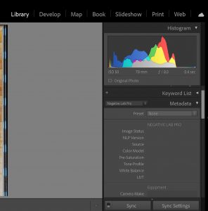 Lightroom Classic Metadata section in Library mode