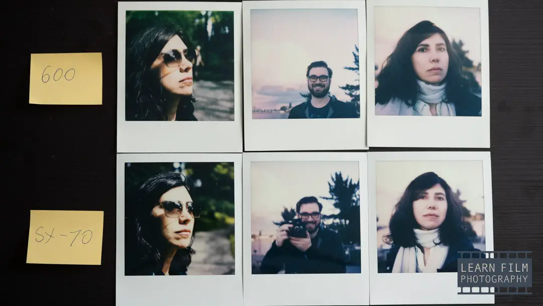 Polaroid SX-70 versus 600 film portraits